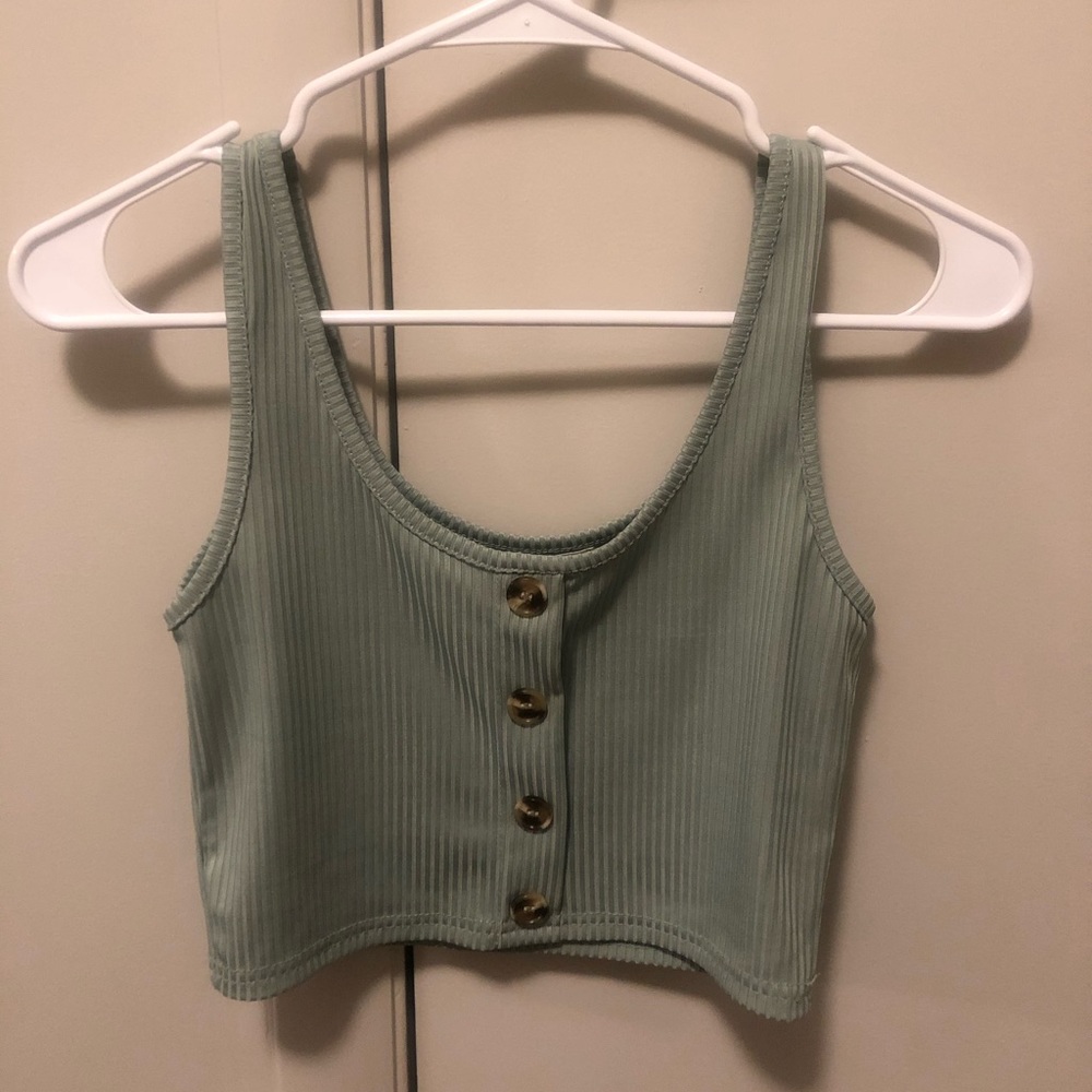 Romwe Mint Green Tank Top